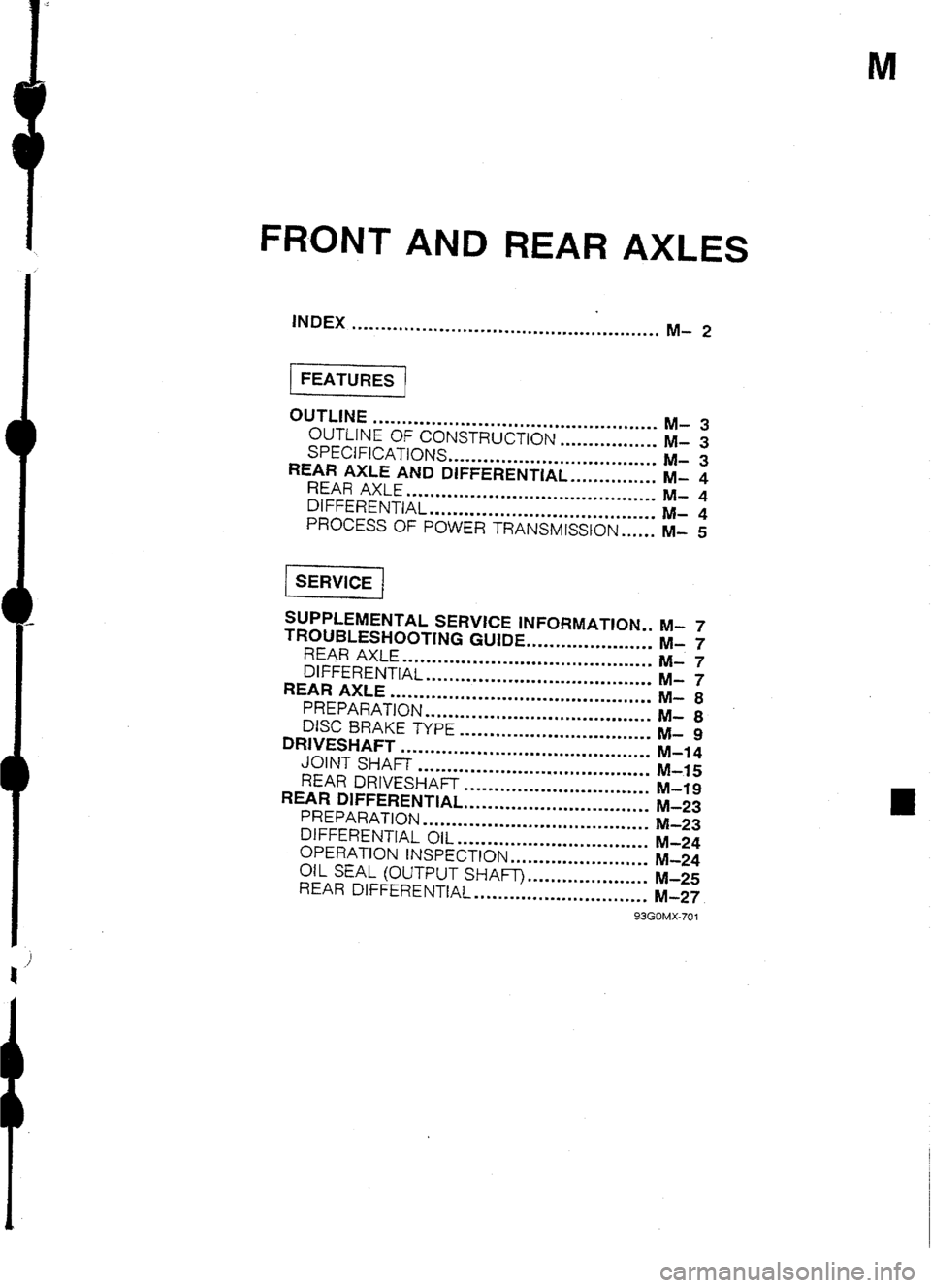 MAZDA 232 1990 Workshop Manual Suplement MAZDA 232 1990 Workshop Manual Suplement