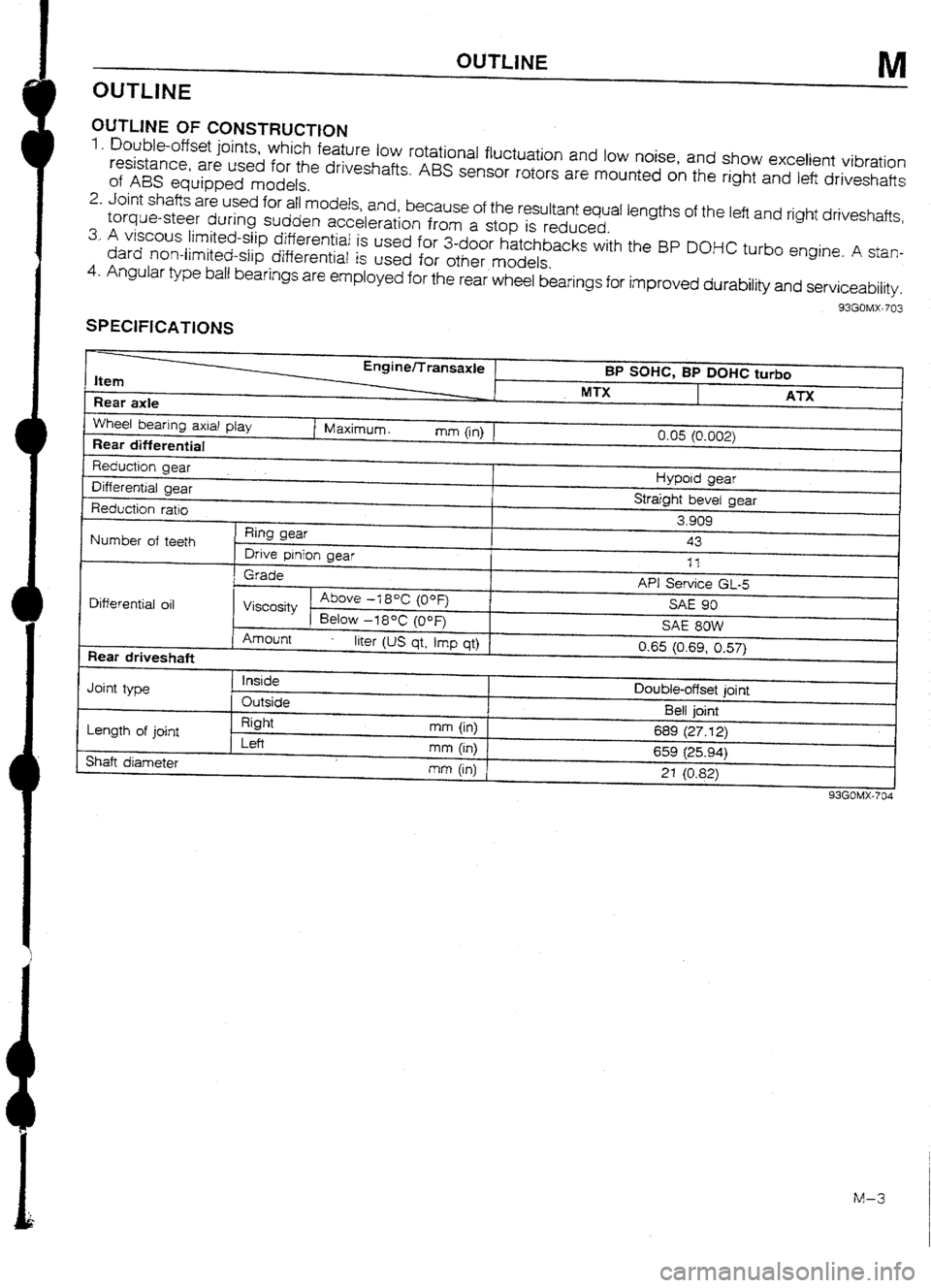 MAZDA 232 1990 Workshop Manual Suplement MAZDA 232 1990 Workshop Manual Suplement