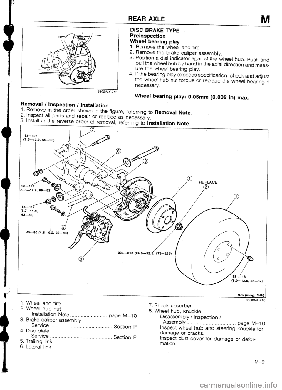 MAZDA 232 1990 Workshop Manual Suplement MAZDA 232 1990 Workshop Manual Suplement