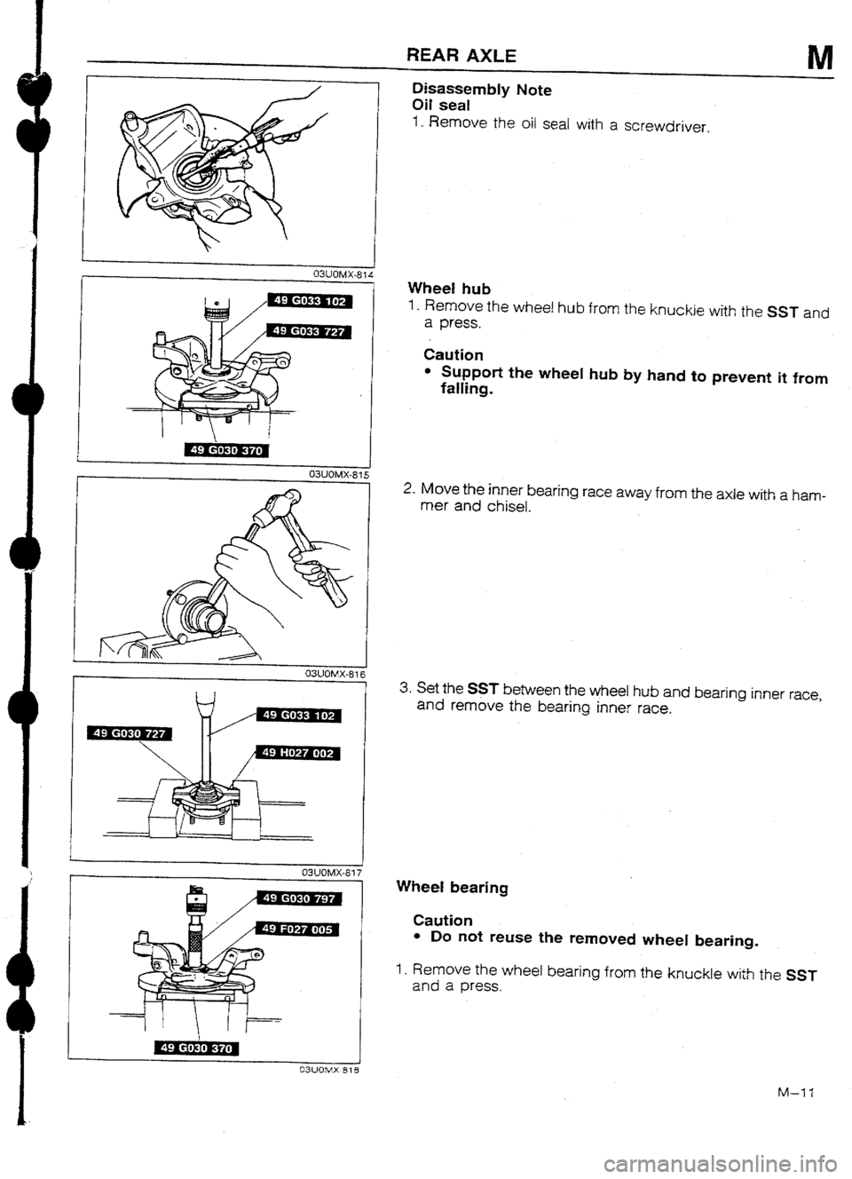 MAZDA 232 1990 Workshop Manual Suplement MAZDA 232 1990 Workshop Manual Suplement