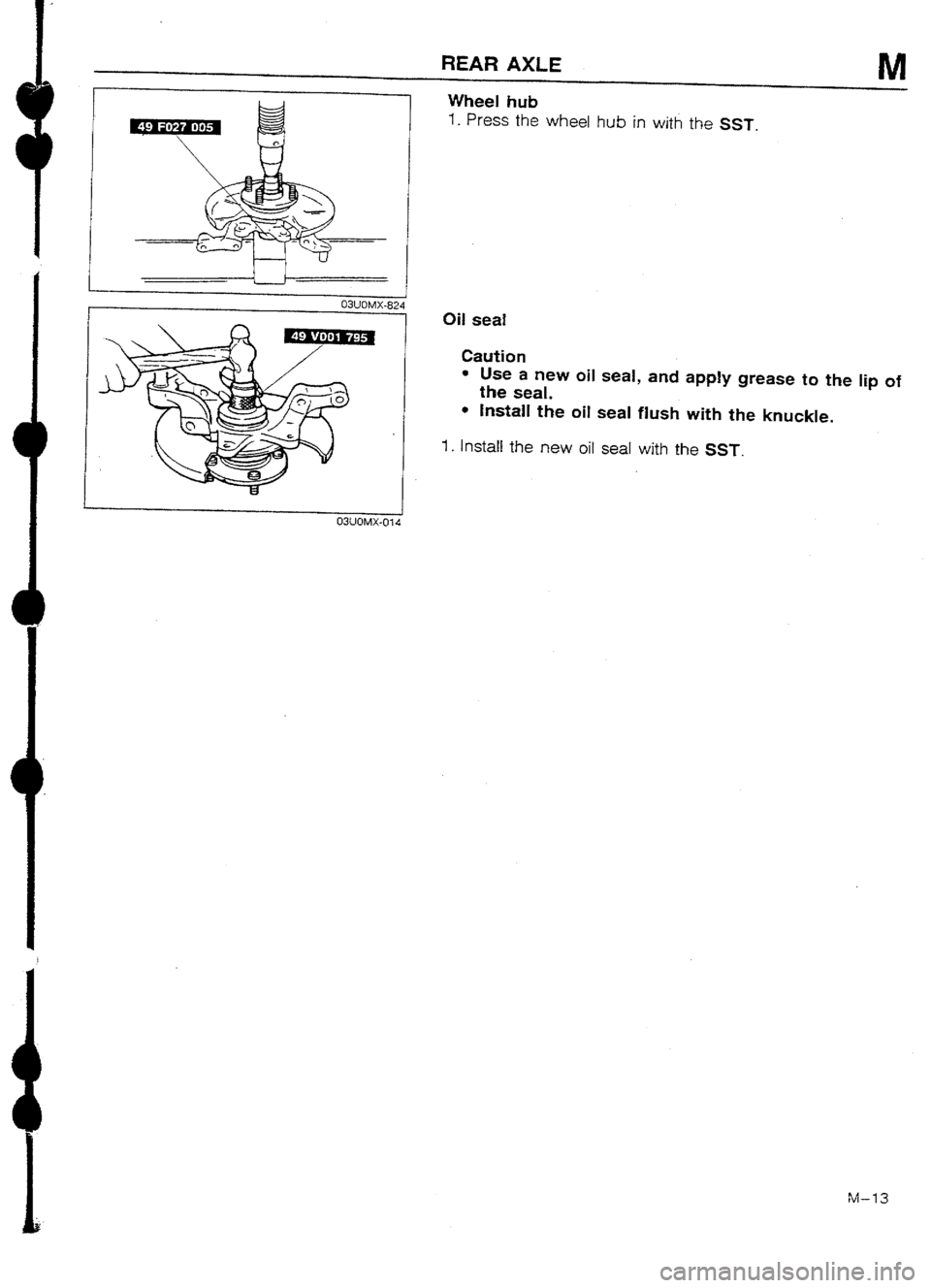 MAZDA 232 1990 Workshop Manual Suplement MAZDA 232 1990 Workshop Manual Suplement