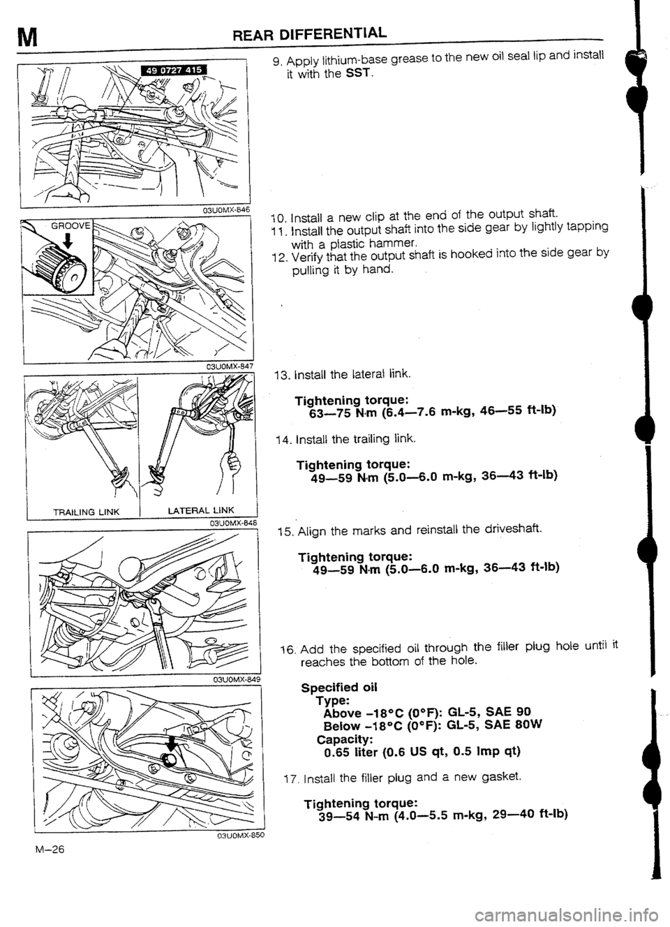 MAZDA 232 1990 Workshop Manual Suplement MAZDA 232 1990 Workshop Manual Suplement