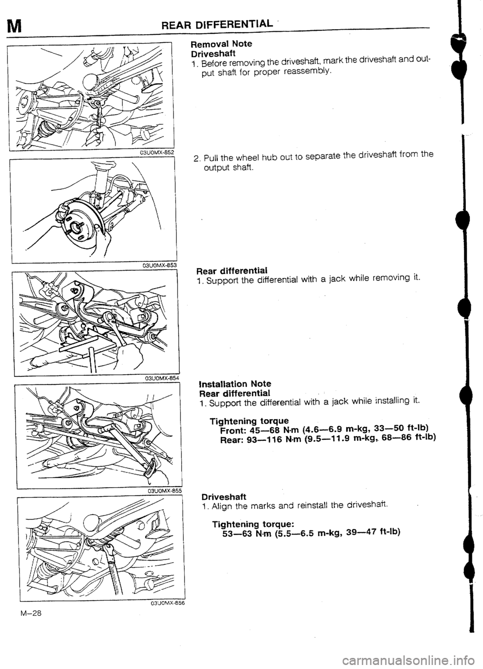 MAZDA 232 1990 Workshop Manual Suplement MAZDA 232 1990 Workshop Manual Suplement