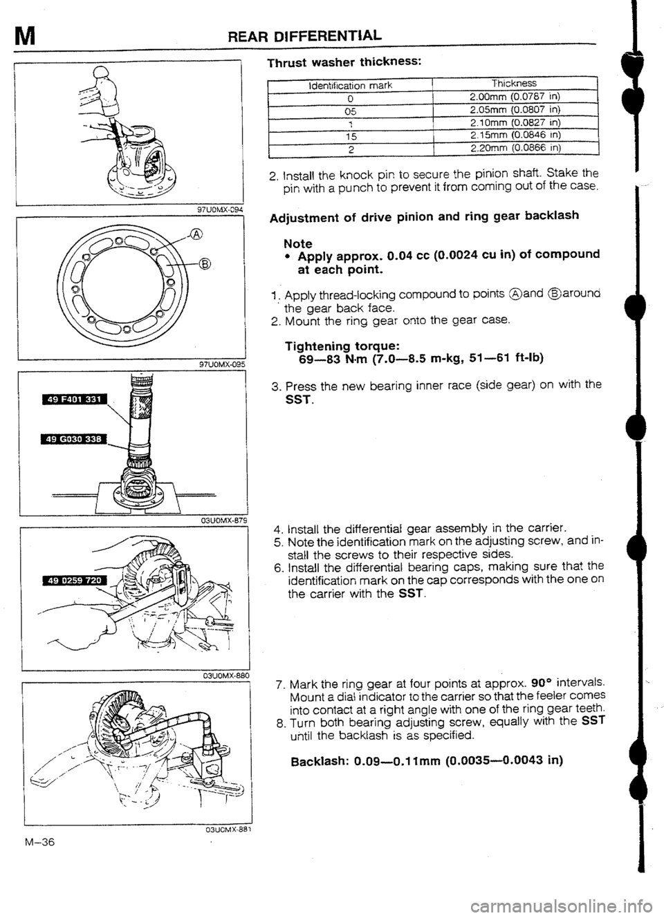 MAZDA 232 1990 Workshop Manual Suplement MAZDA 232 1990 Workshop Manual Suplement