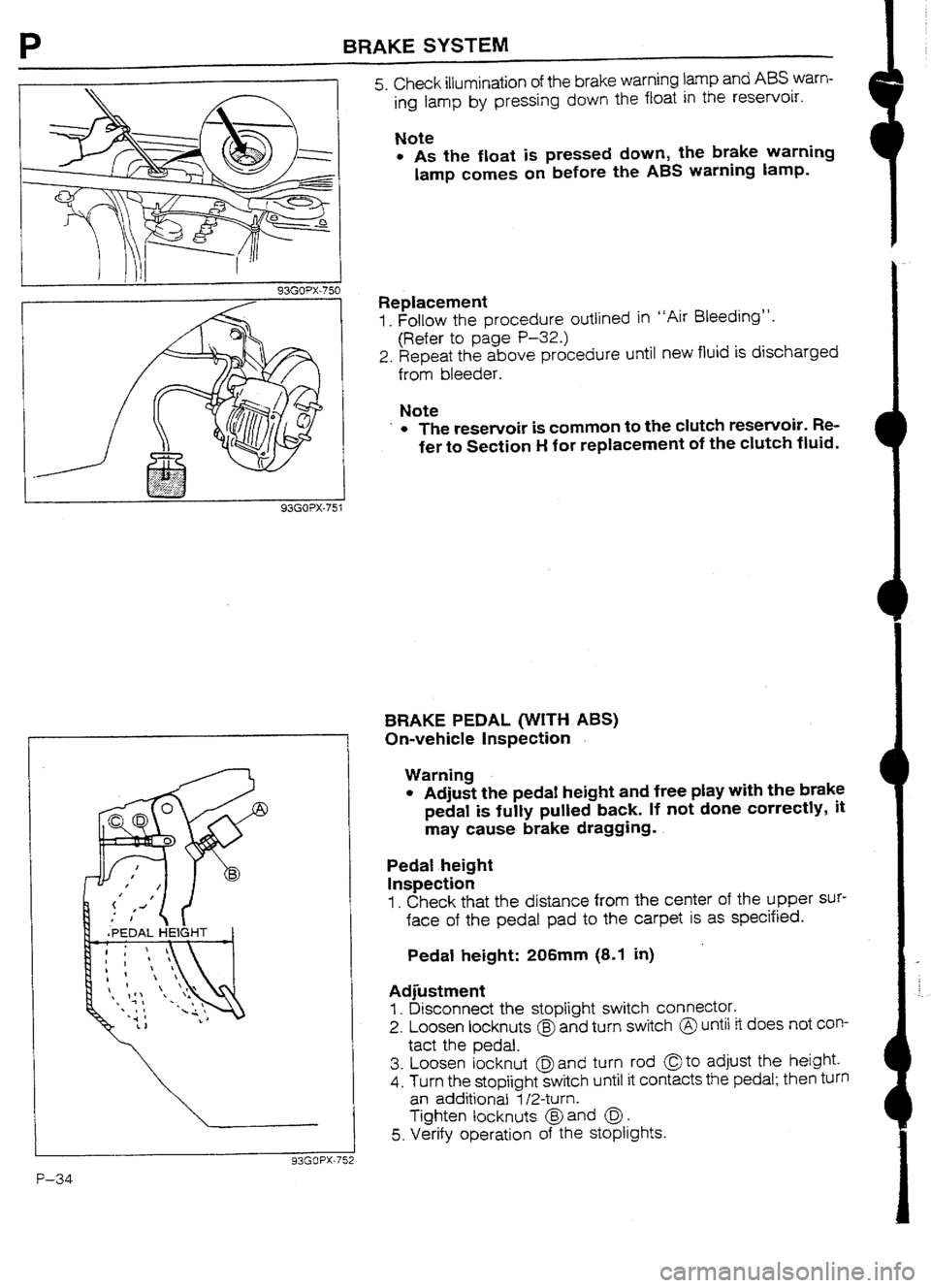 MAZDA 232 1990 Workshop Manual Suplement MAZDA 232 1990 Workshop Manual Suplement