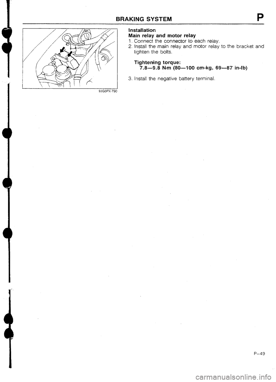 MAZDA 232 1990 Workshop Manual Suplement MAZDA 232 1990 Workshop Manual Suplement