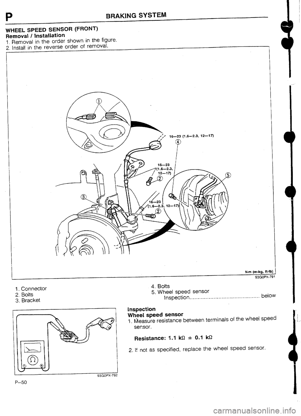 MAZDA 232 1990 Workshop Manual Suplement MAZDA 232 1990 Workshop Manual Suplement