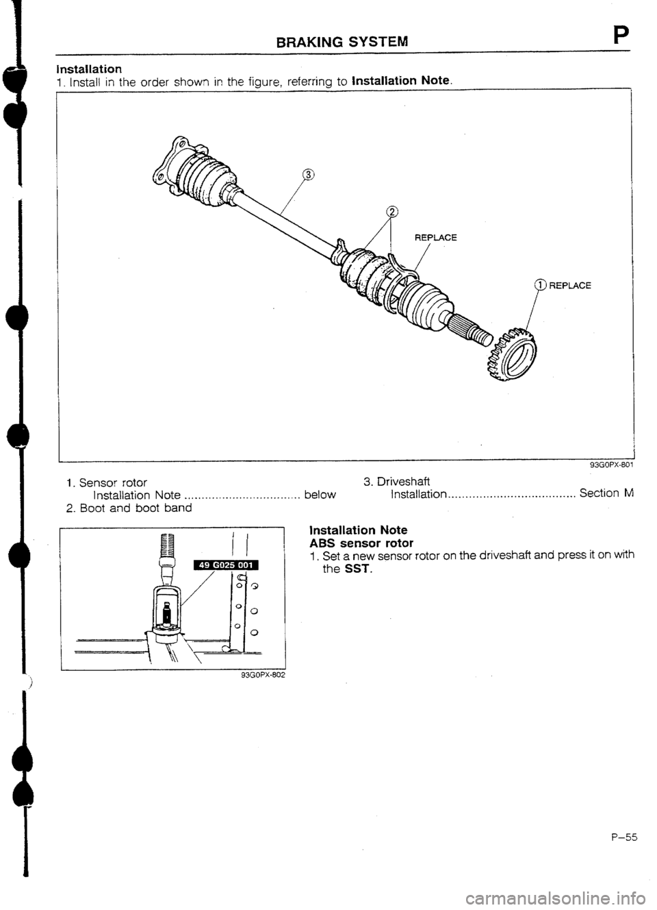 MAZDA 232 1990 Workshop Manual Suplement MAZDA 232 1990 Workshop Manual Suplement