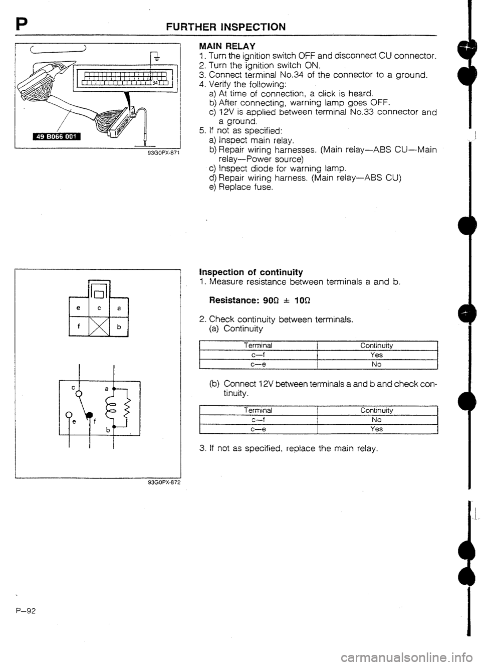 MAZDA 232 1990 Workshop Manual Suplement MAZDA 232 1990 Workshop Manual Suplement