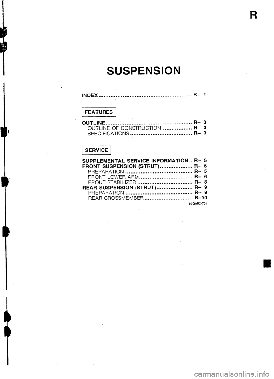 MAZDA 232 1990 Workshop Manual Suplement MAZDA 232 1990 Workshop Manual Suplement