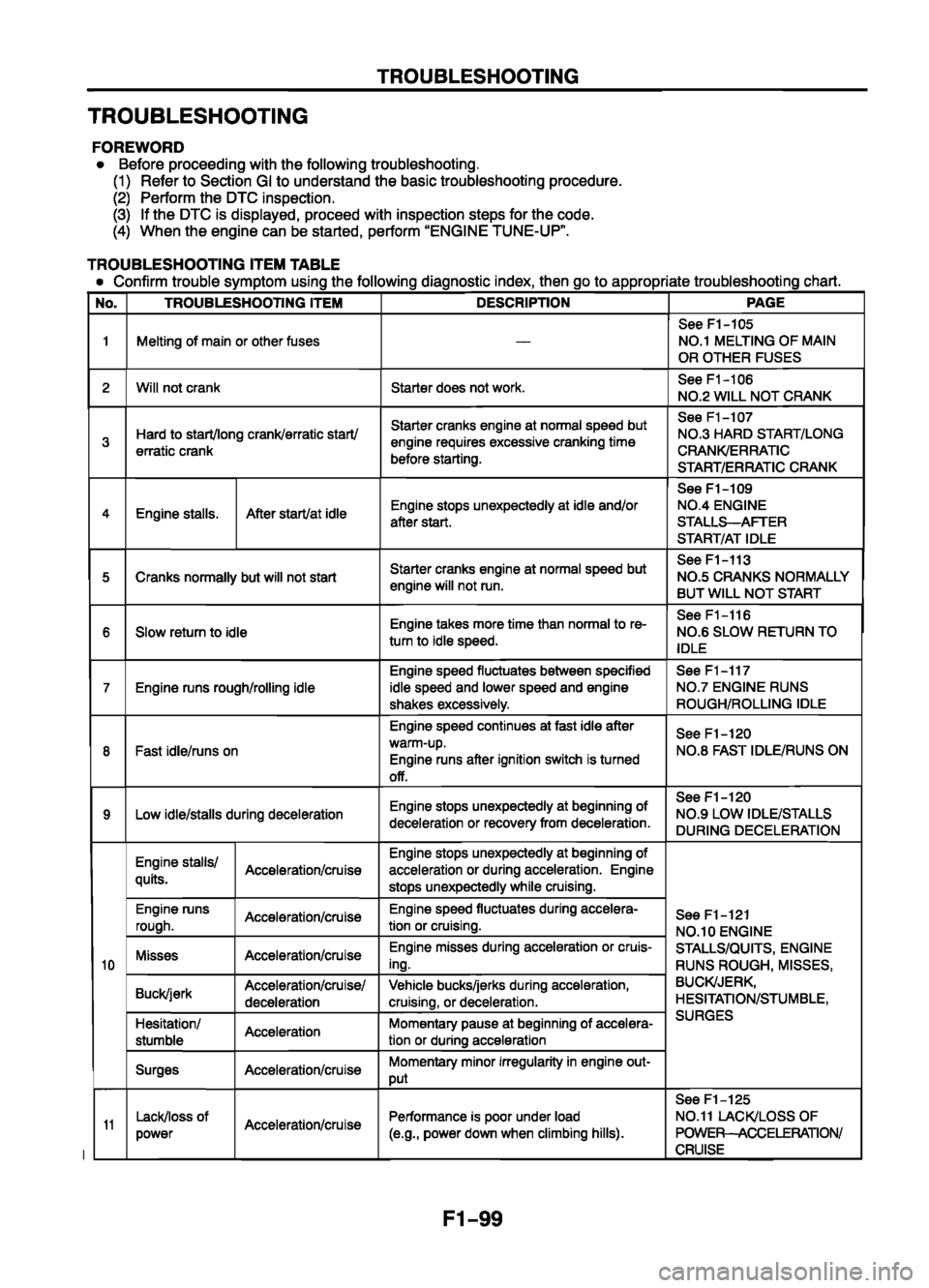 MAZDA 626 1999 Workshop Manual Suplement MAZDA 626 1999 Workshop Manual Suplement