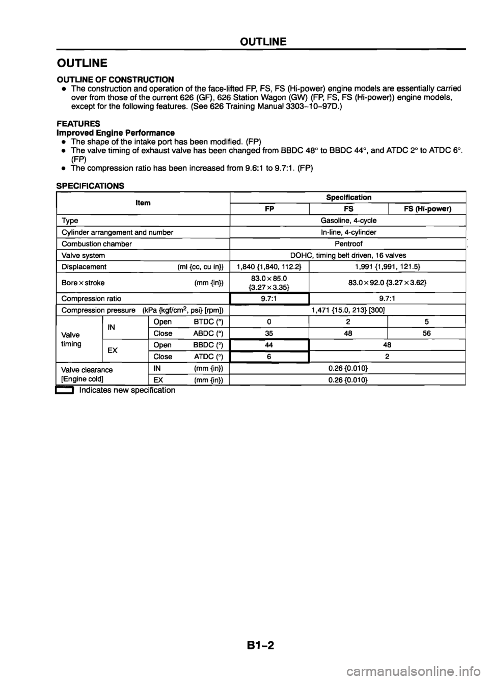 MAZDA 626 1999 Suplement User Guide MAZDA 626 1999 Suplement User Guide