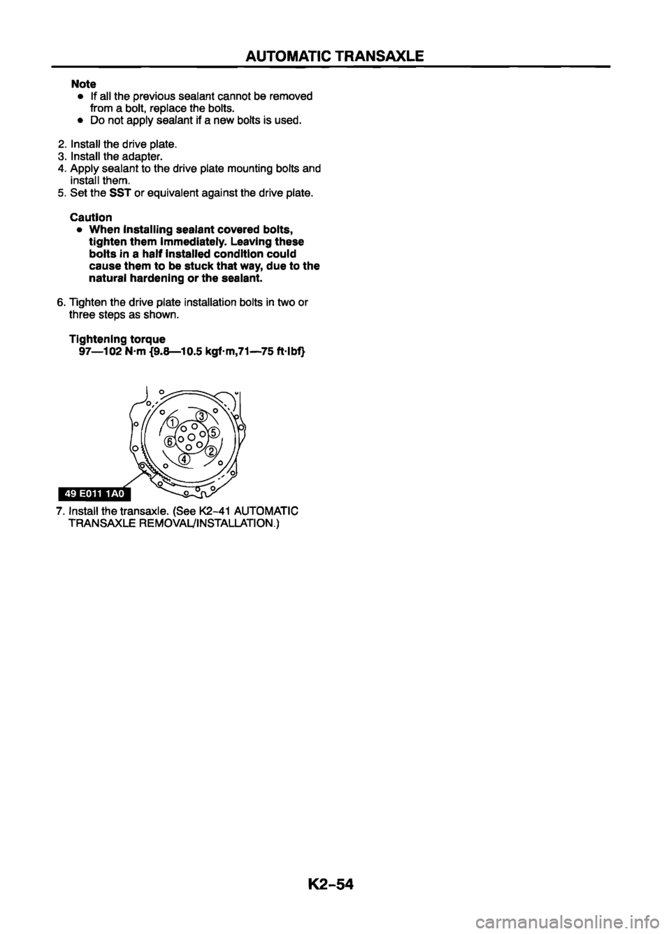 MAZDA 626 1999  Workshop Manual Suplement 