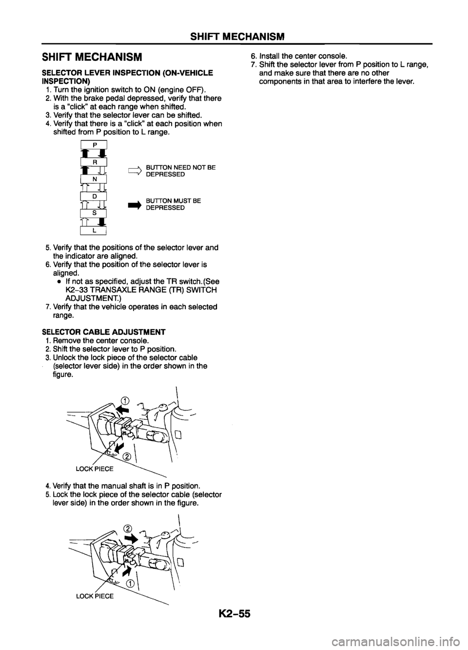 MAZDA 626 1999  Workshop Manual Suplement 