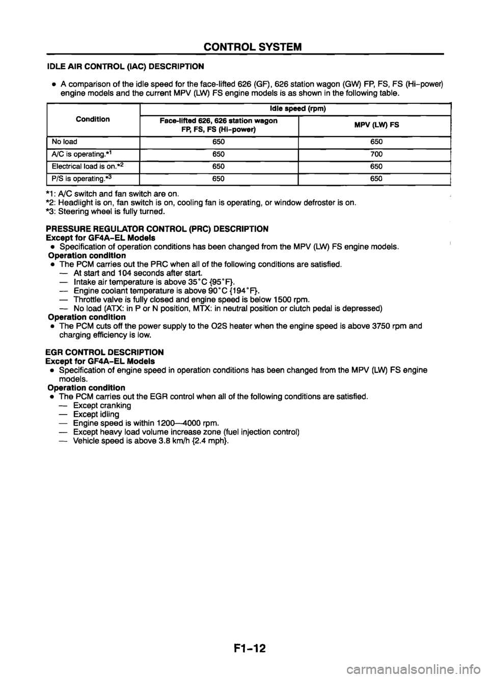 MAZDA 626 1999 Suplement Owners Guide MAZDA 626 1999 Suplement Owners Guide
