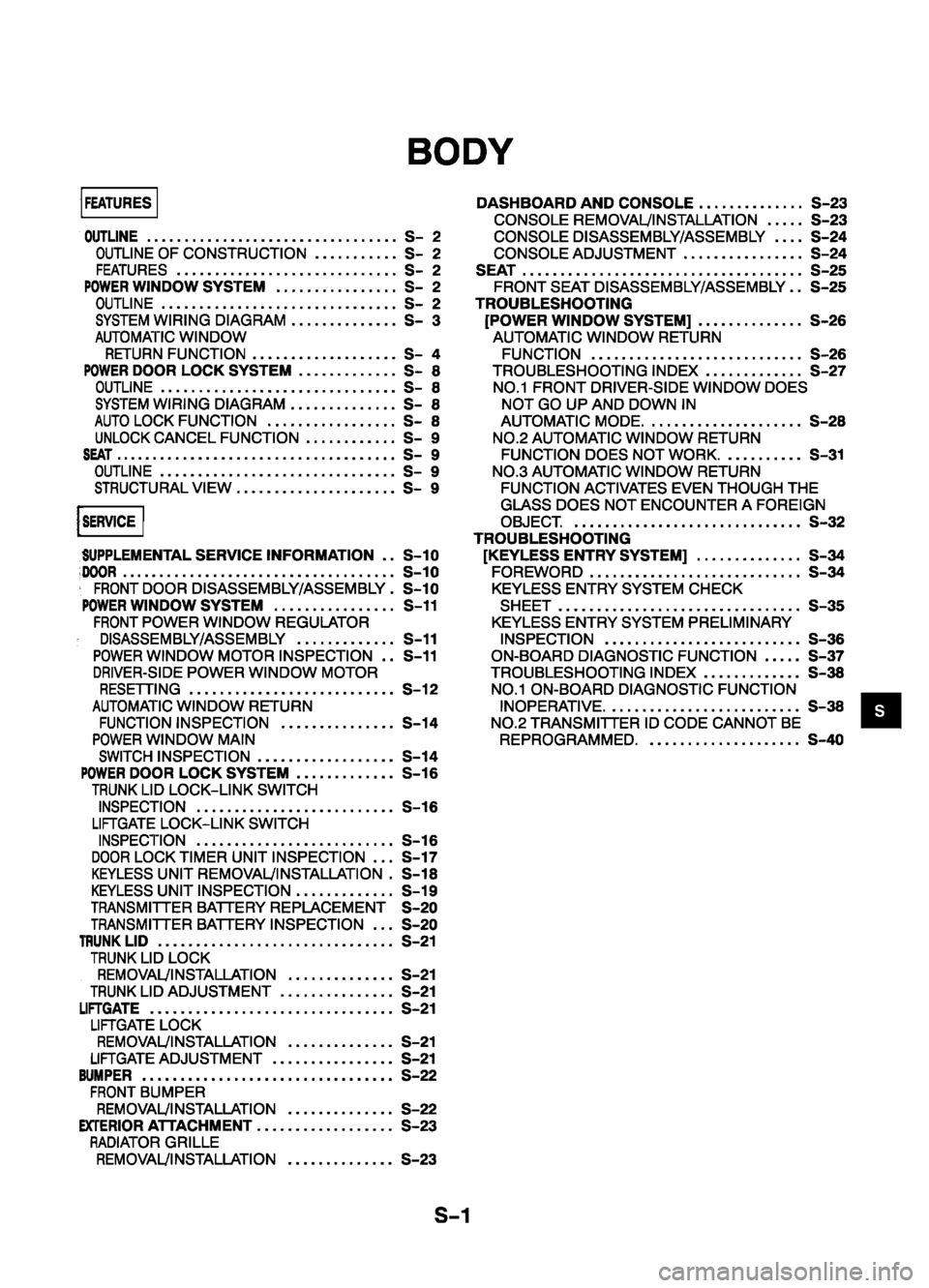 MAZDA 626 1999 Workshop Manual Suplement MAZDA 626 1999 Workshop Manual Suplement