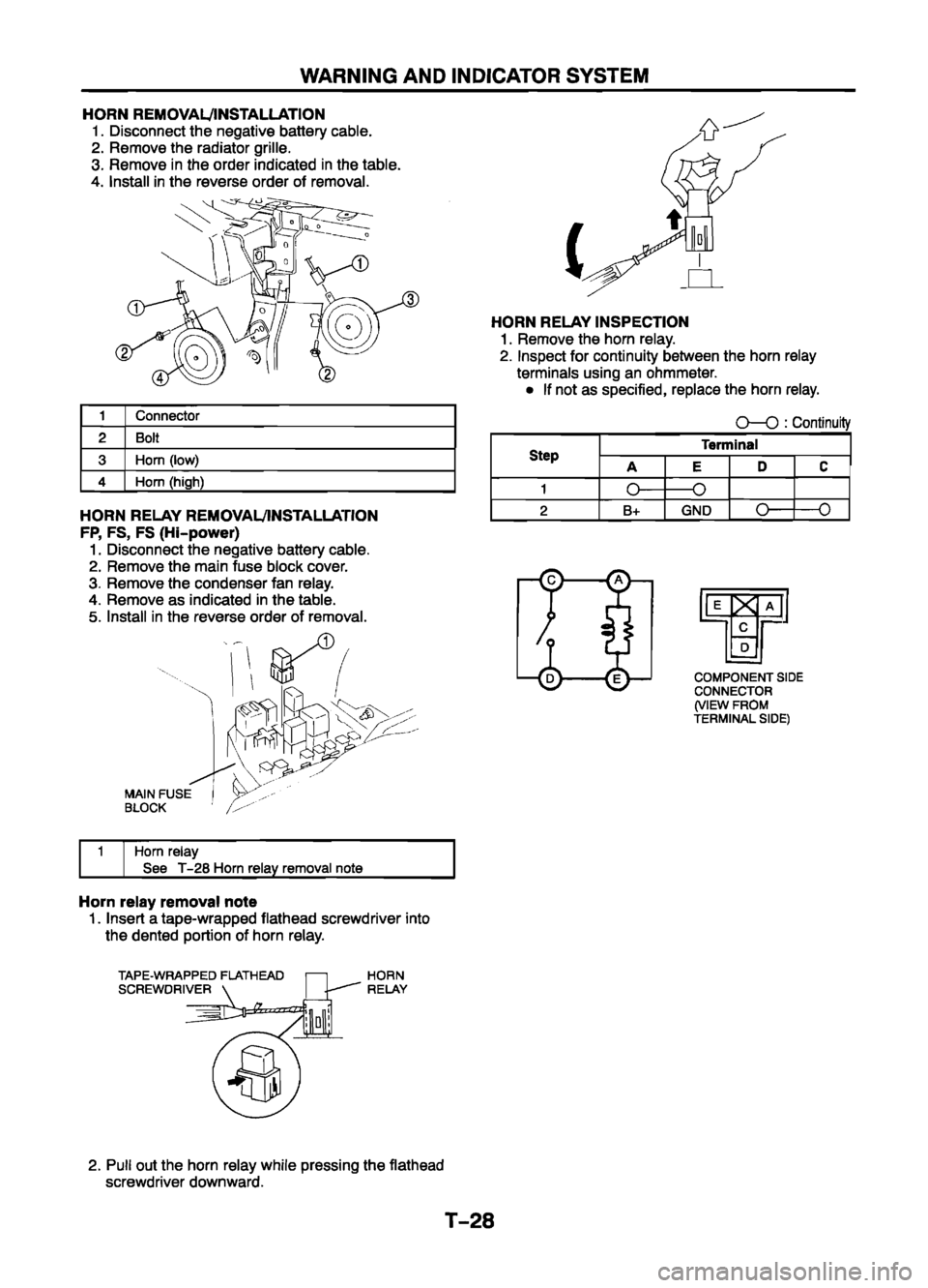 MAZDA 626 1999  Workshop Manual Suplement 