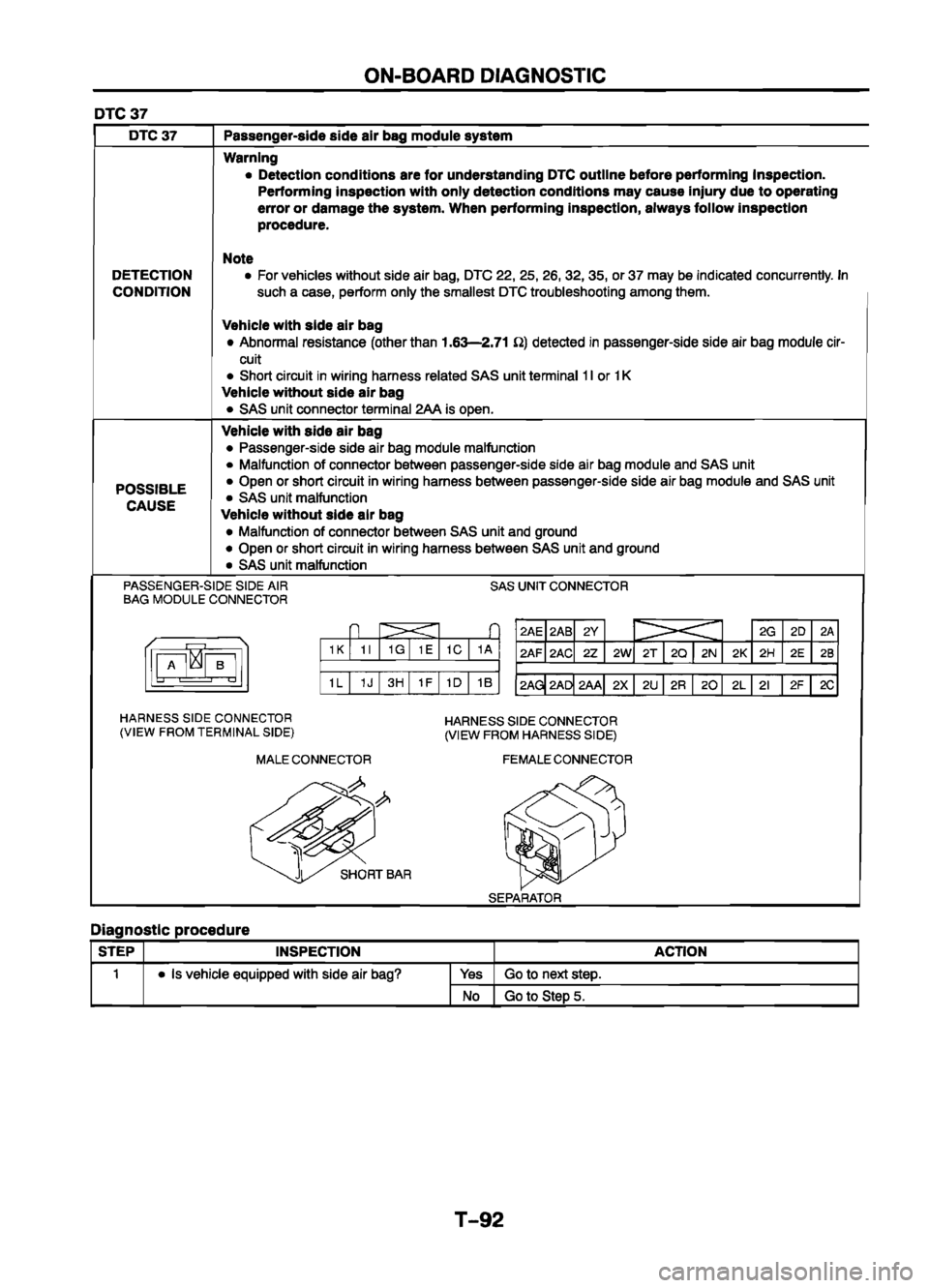 MAZDA 626 1999  Workshop Manual Suplement 