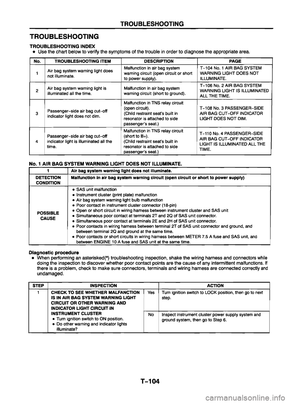 MAZDA 626 1999  Workshop Manual Suplement 