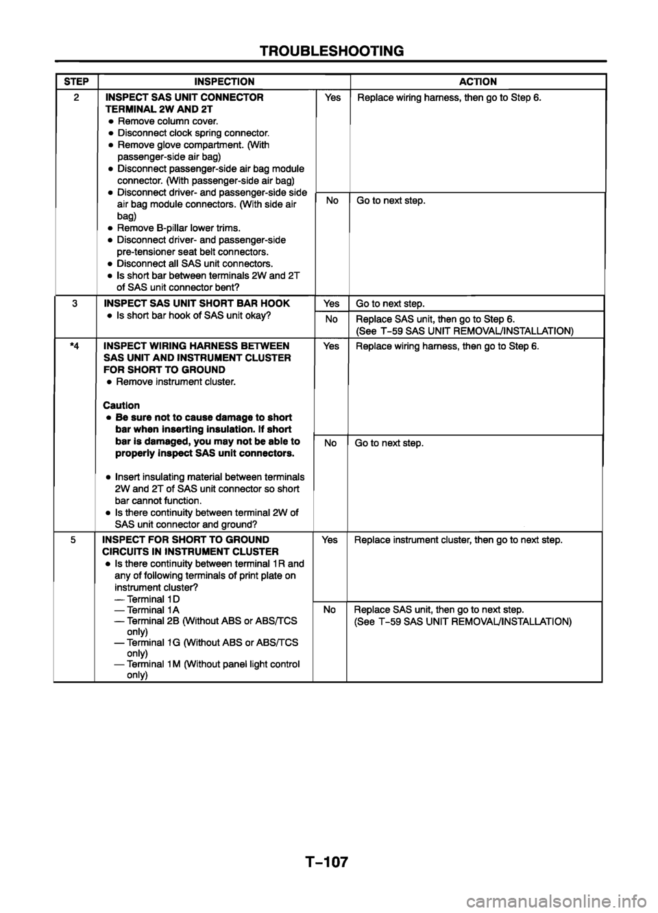 MAZDA 626 1999  Workshop Manual Suplement 