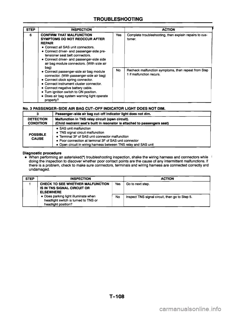 MAZDA 626 1999  Workshop Manual Suplement 