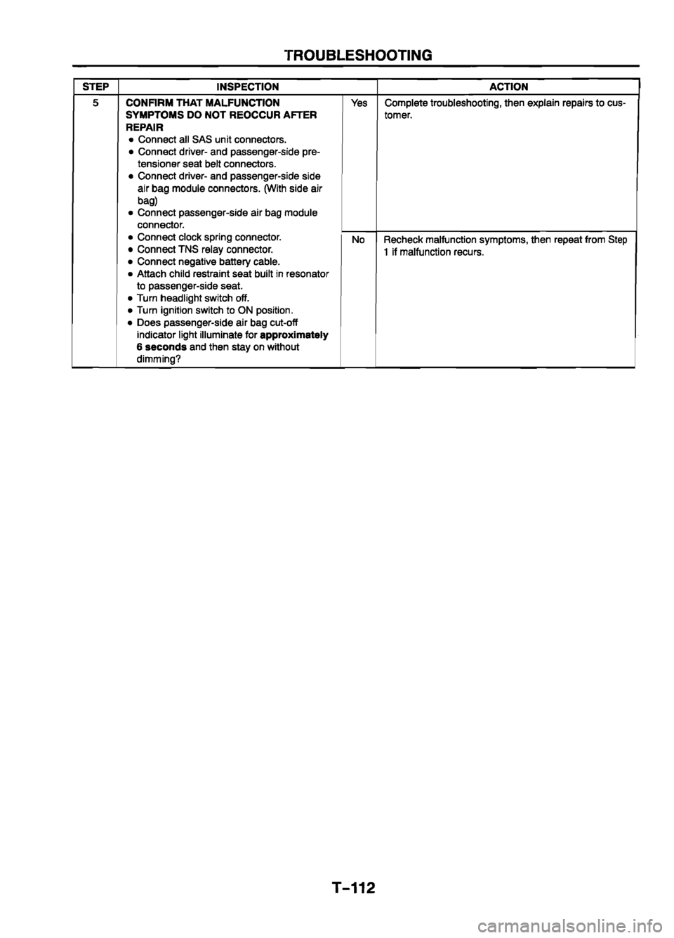 MAZDA 626 1999  Workshop Manual Suplement 