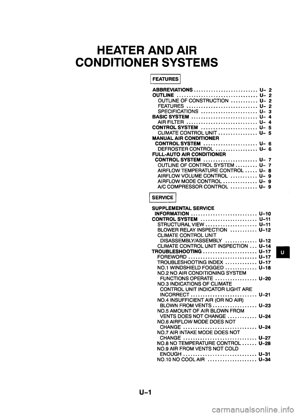 MAZDA 626 1999  Workshop Manual Suplement 