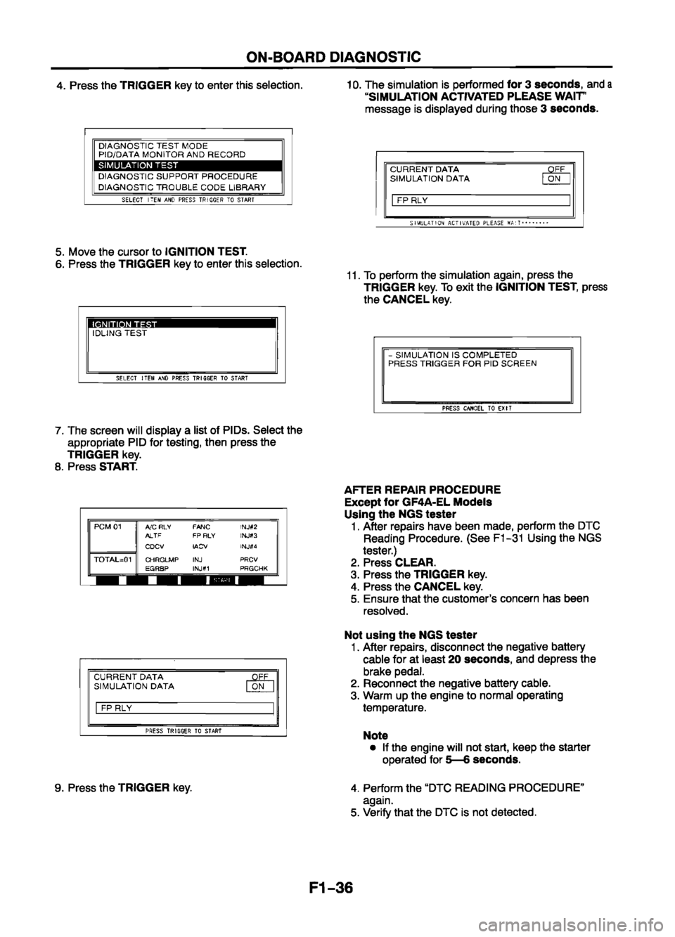 MAZDA 626 1999 Suplement Repair Manual MAZDA 626 1999 Suplement Repair Manual
