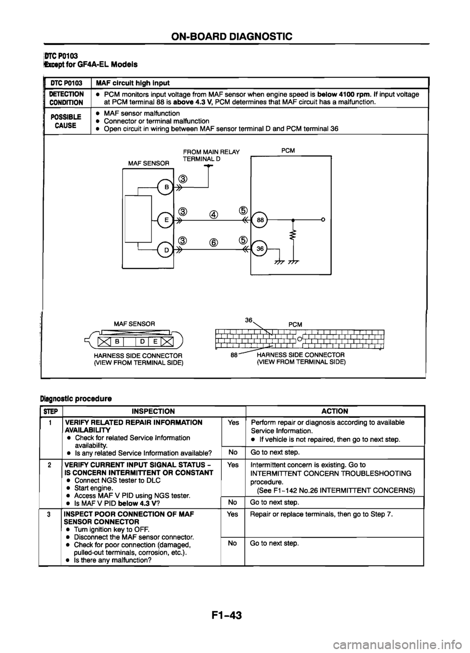 MAZDA 626 1999 Suplement Repair Manual MAZDA 626 1999 Suplement Repair Manual