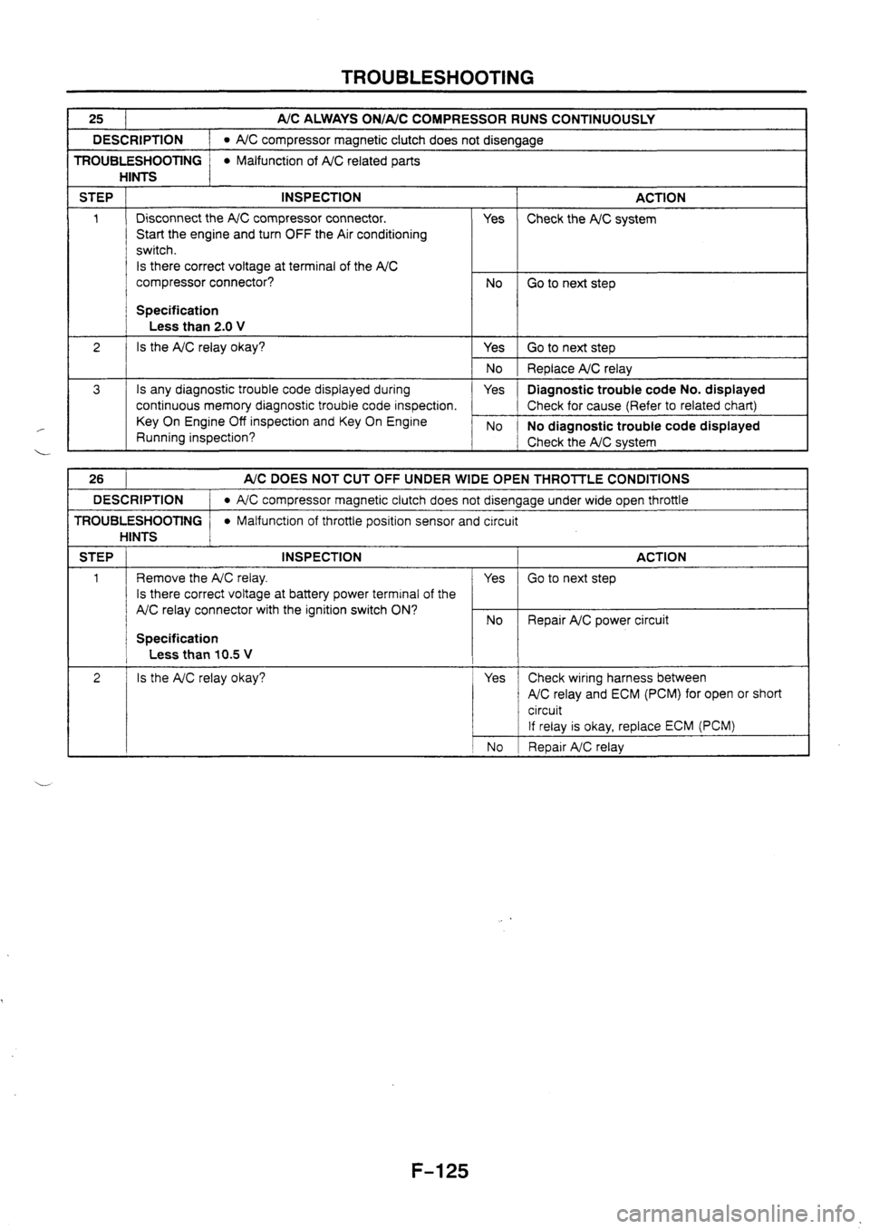 MAZDA 626 1997  Workshop Manual 