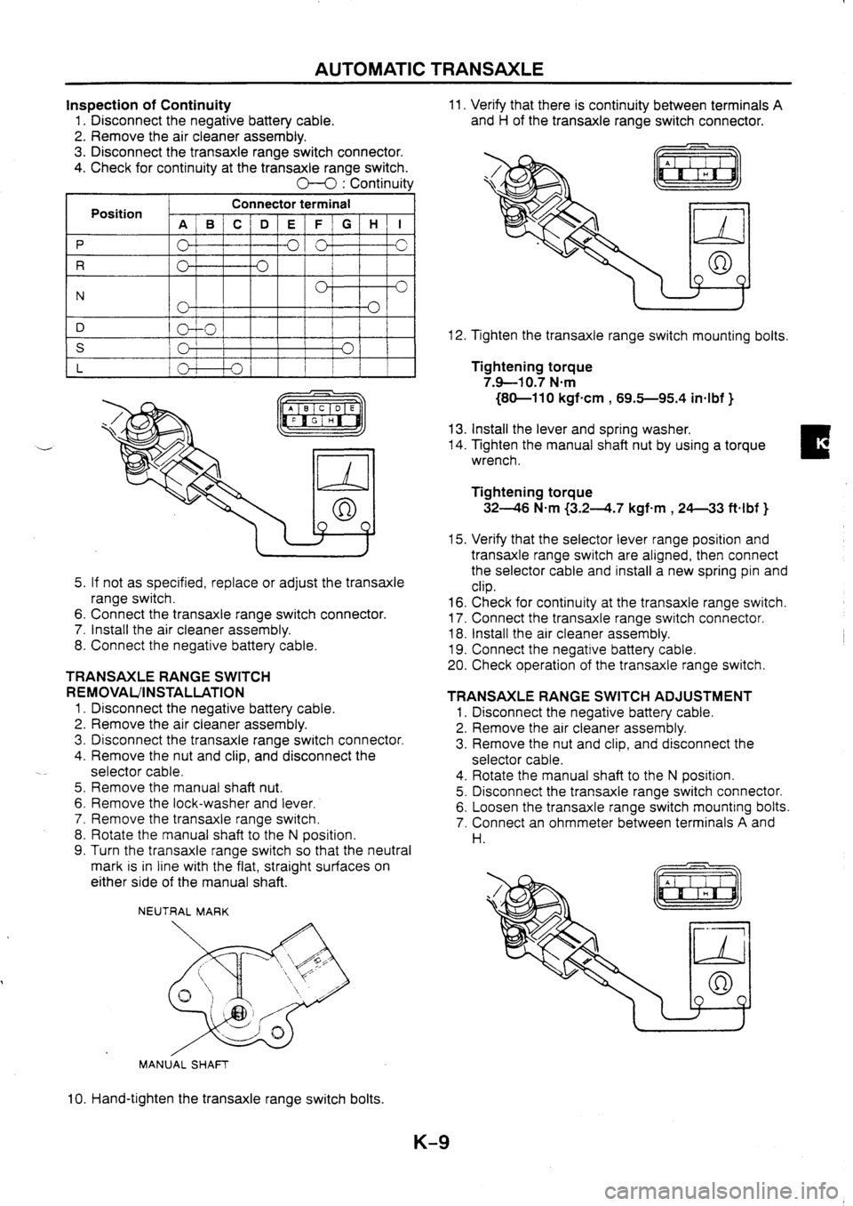 MAZDA 626 1997  Workshop Manual 