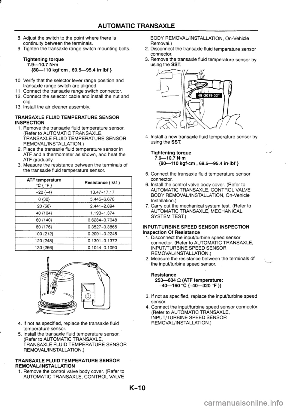 MAZDA 626 1997  Workshop Manual 