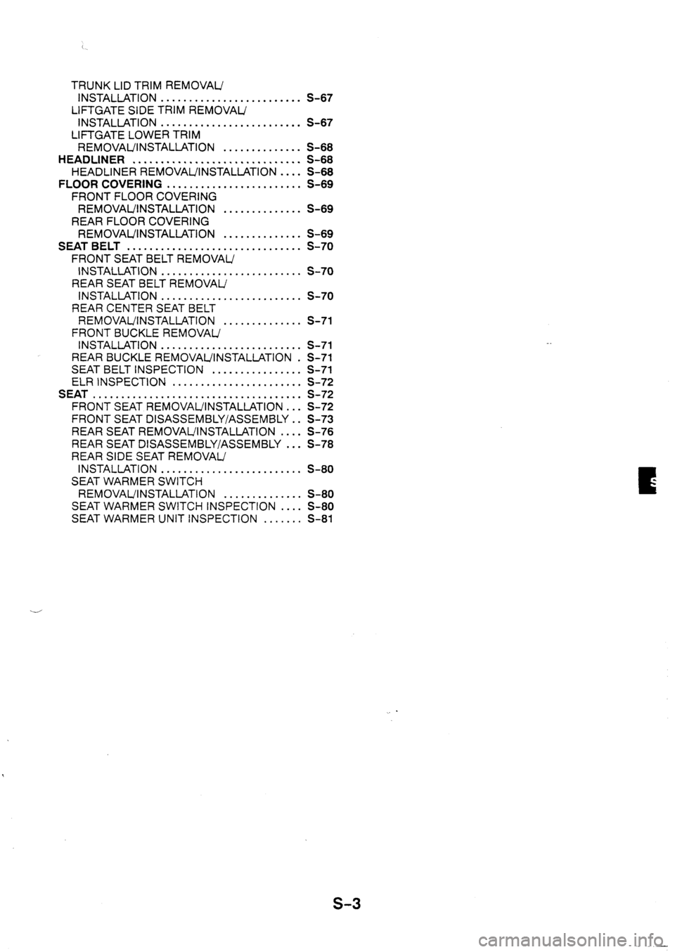 MAZDA 626 1997 Workshop Manual MAZDA 626 1997 Workshop Manual