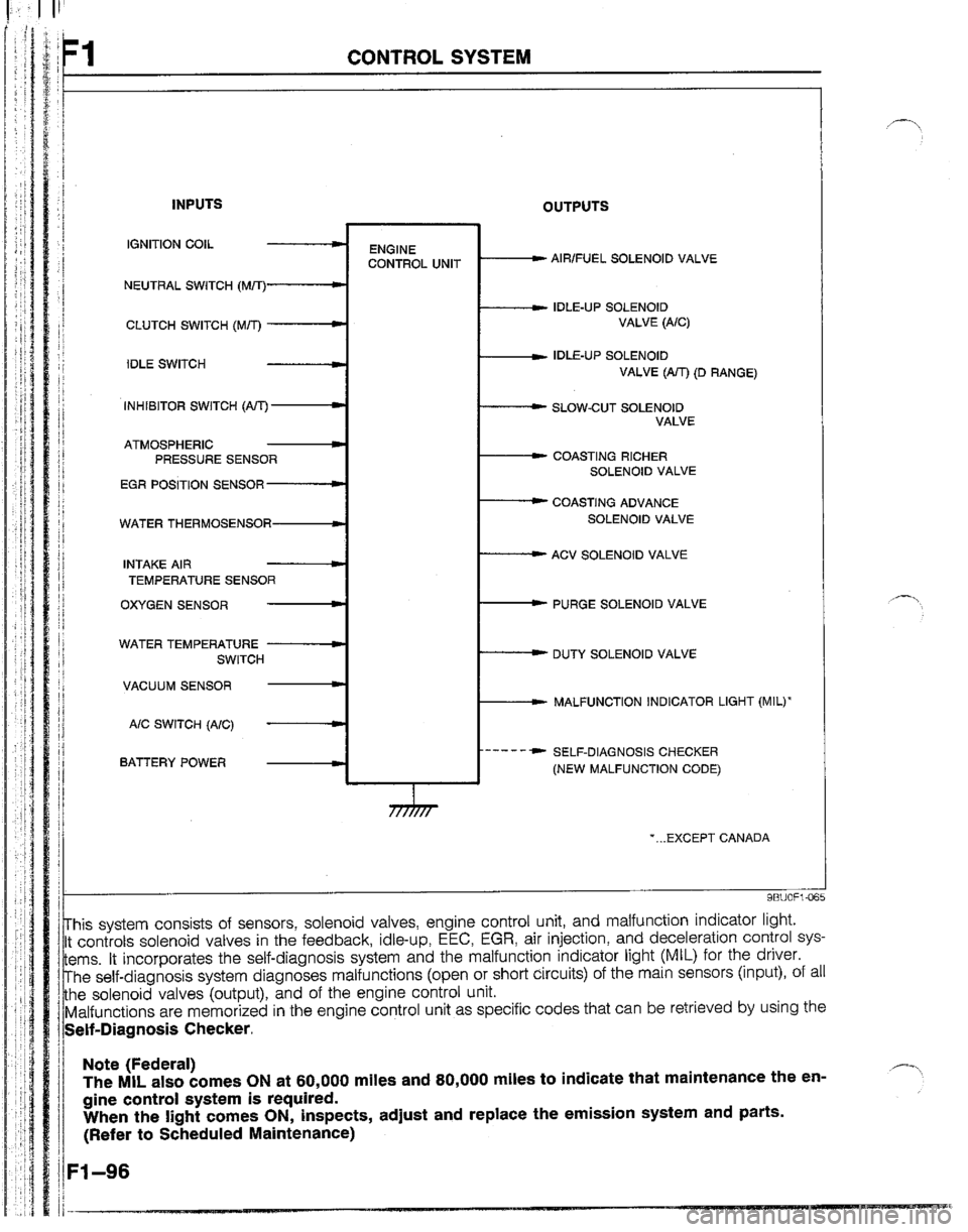 MAZDA B2200 1992  Workshop Manual 