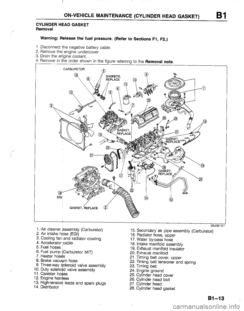 MAZDA B2200 1992 Service Manual MAZDA B2200 1992 Service Manual