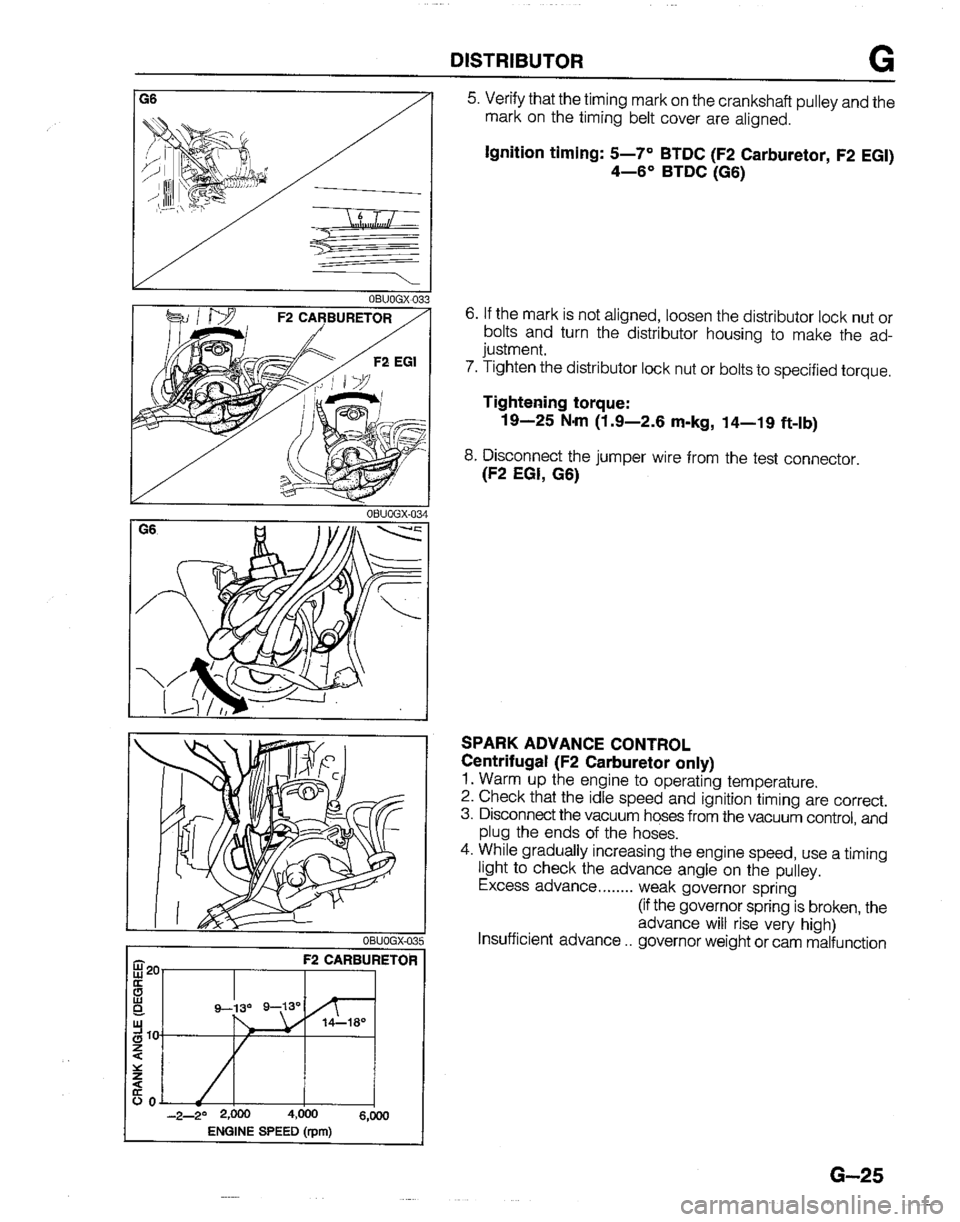 MAZDA B2200 1992  Workshop Manual 