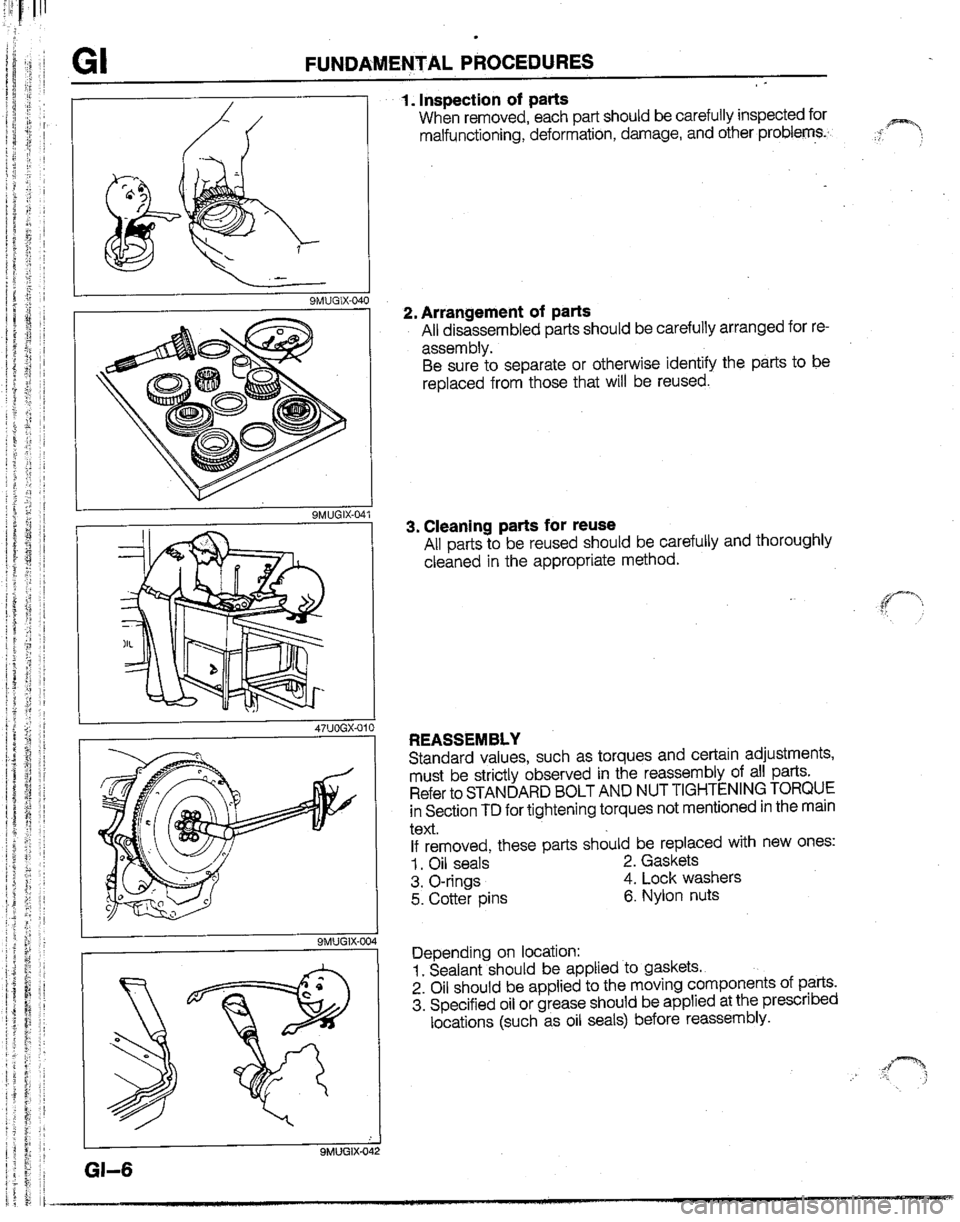 MAZDA B2200 1992  Workshop Manual 