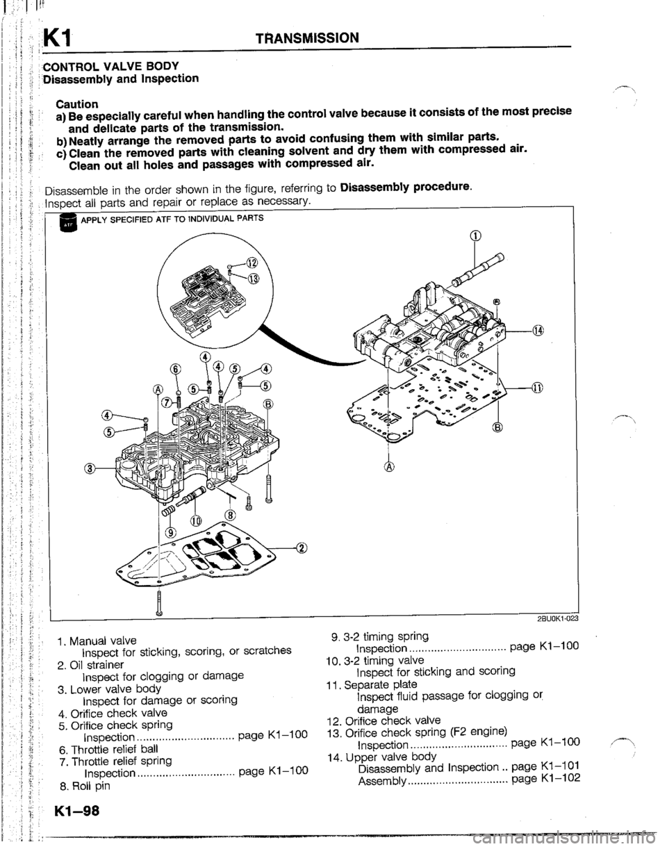 MAZDA B2200 1992  Workshop Manual 