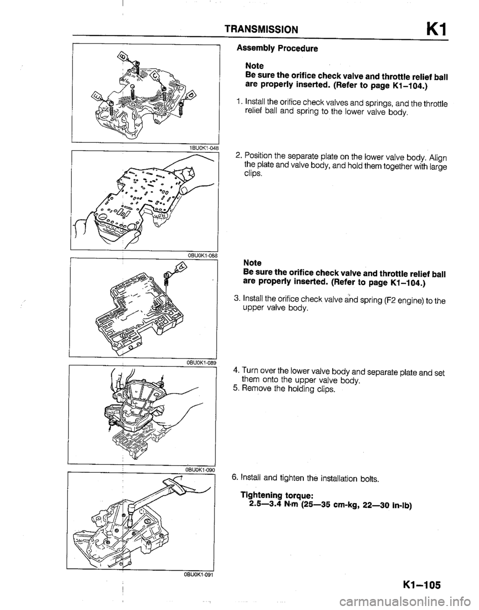 MAZDA B2200 1992  Workshop Manual 