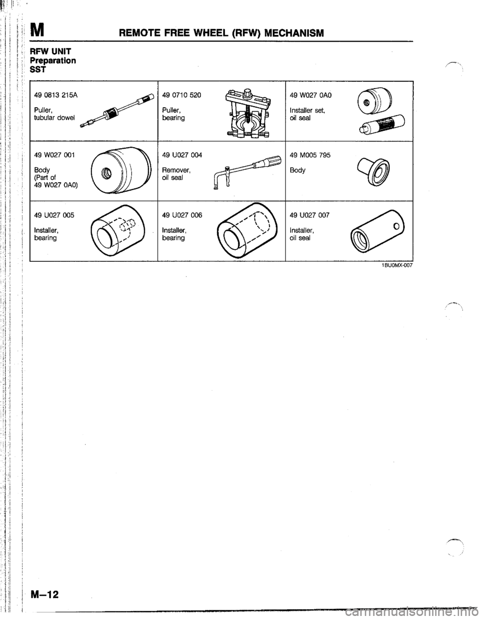 MAZDA B2600I 1992 Workshop Manual MAZDA B2600I 1992 Workshop Manual