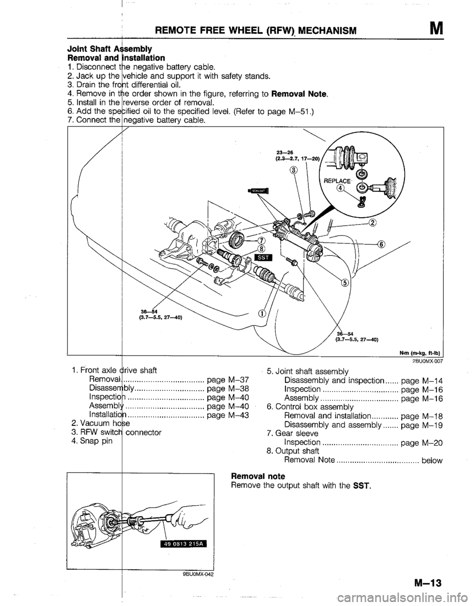 MAZDA B2600I 1992 Workshop Manual MAZDA B2600I 1992 Workshop Manual