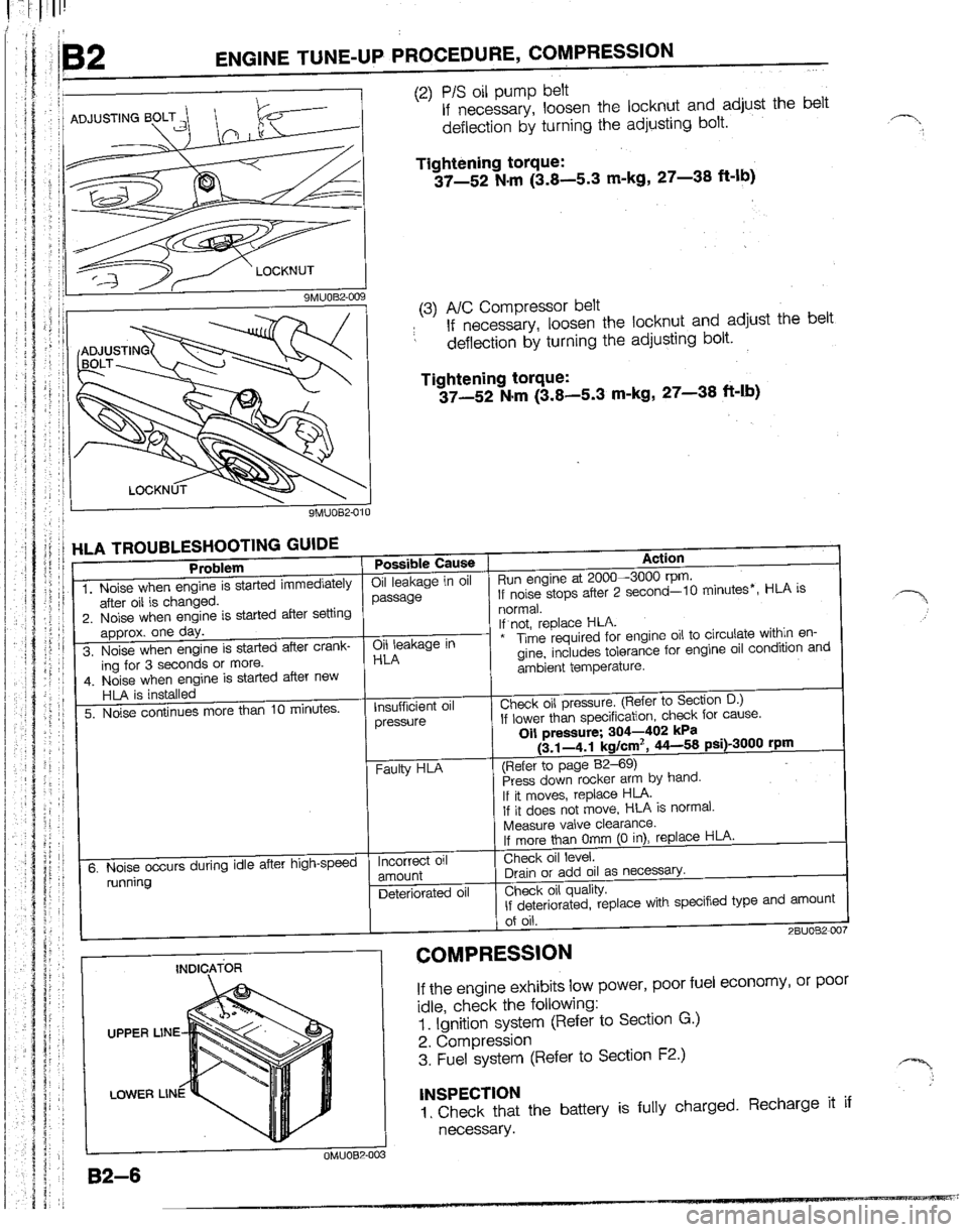 MAZDA B2600I 1992  Workshop Manual 