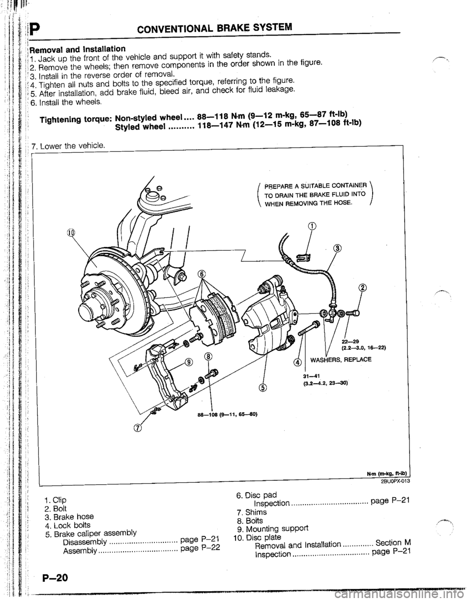 MAZDA B2600I 1992  Workshop Manual 
