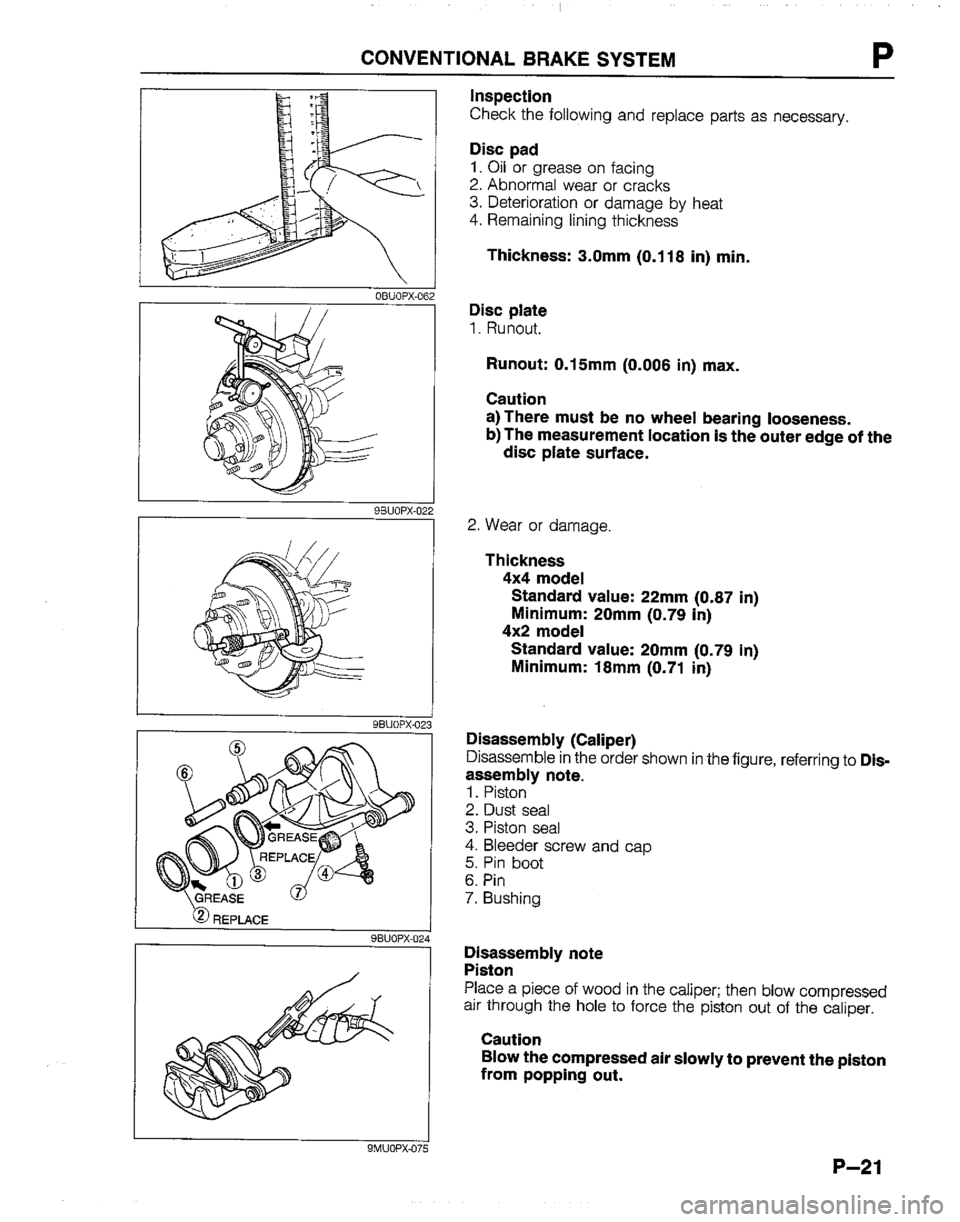 MAZDA B2600I 1992  Workshop Manual 