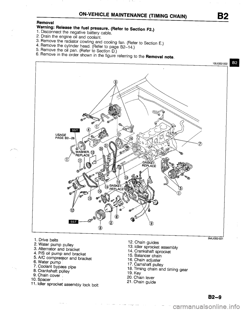 MAZDA B2600I 1992  Workshop Manual 