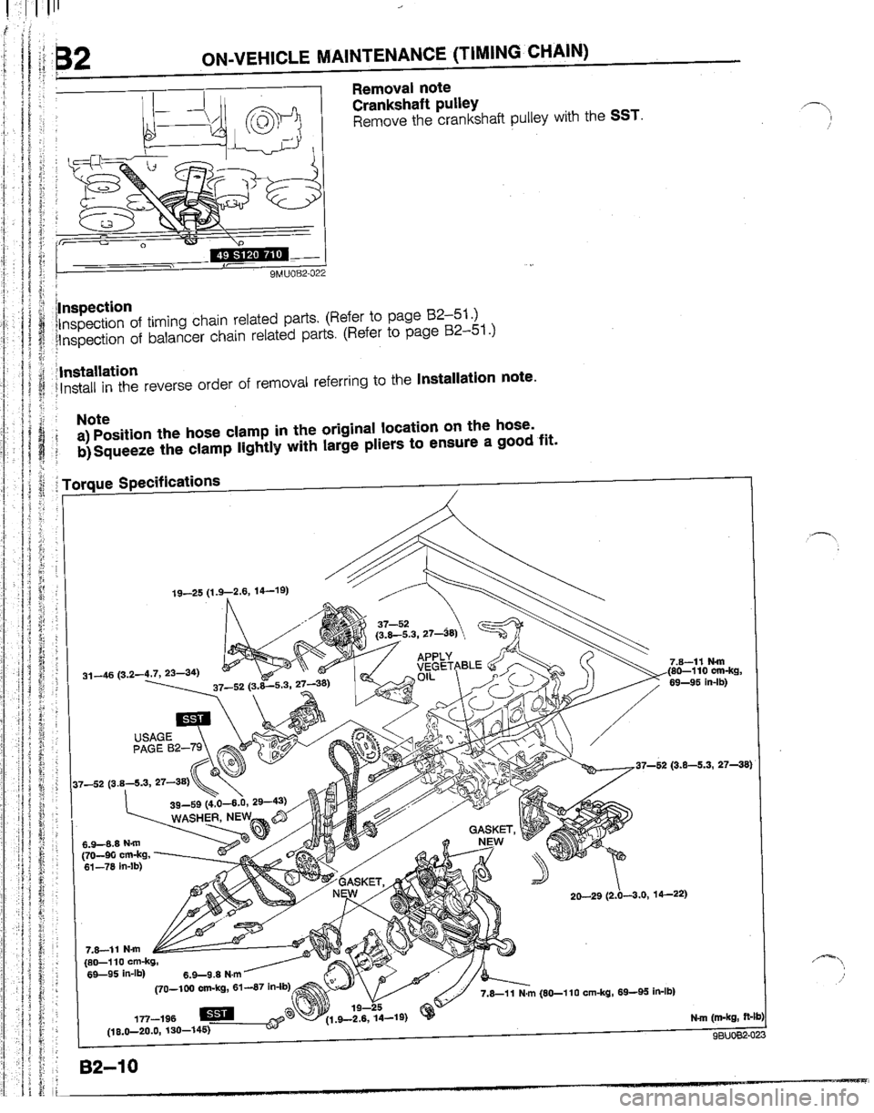 MAZDA B2600I 1992  Workshop Manual 