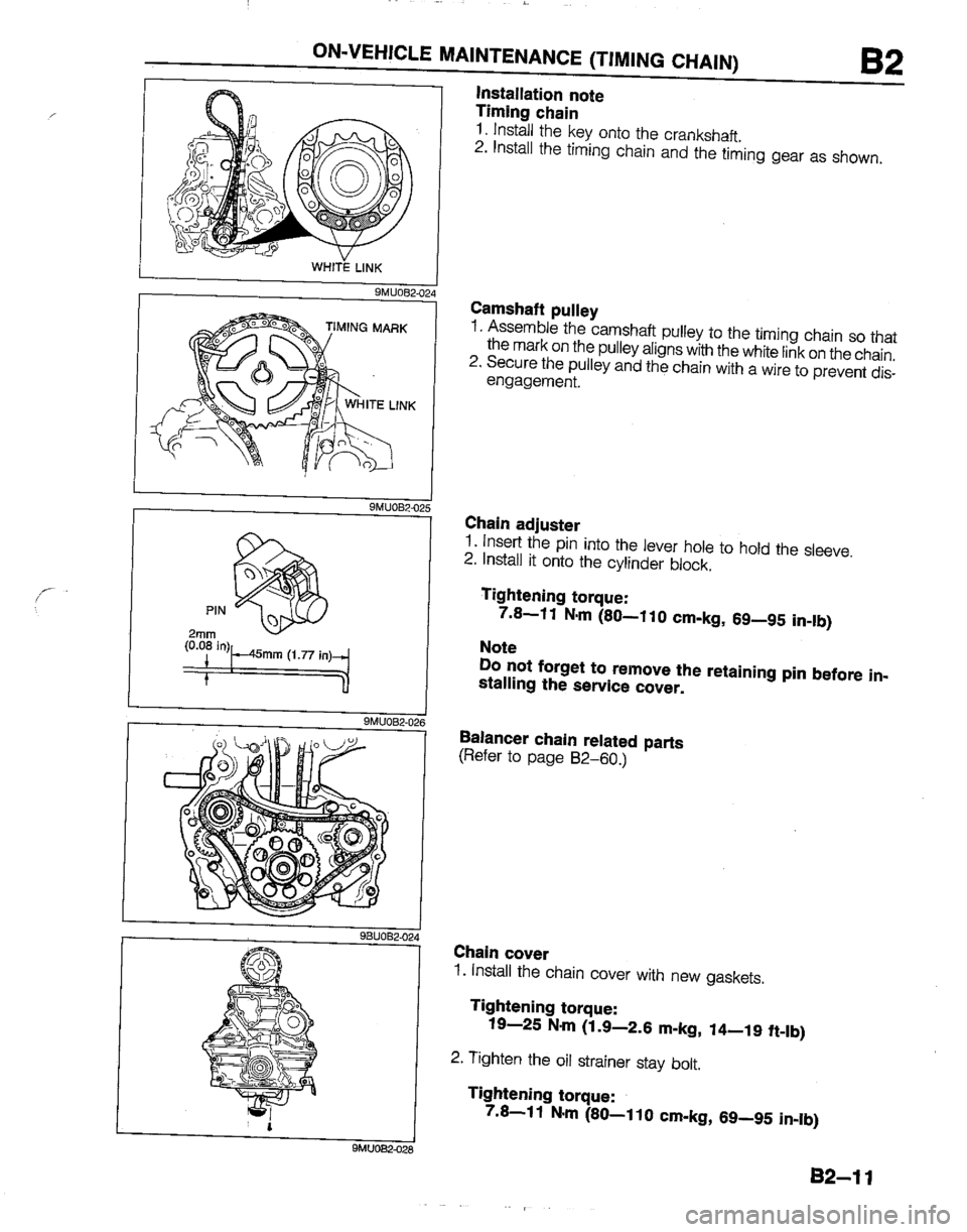 MAZDA B2600I 1992  Workshop Manual 