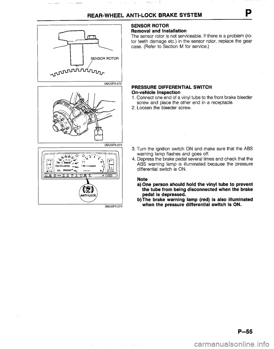 MAZDA B2600I 1992  Workshop Manual 