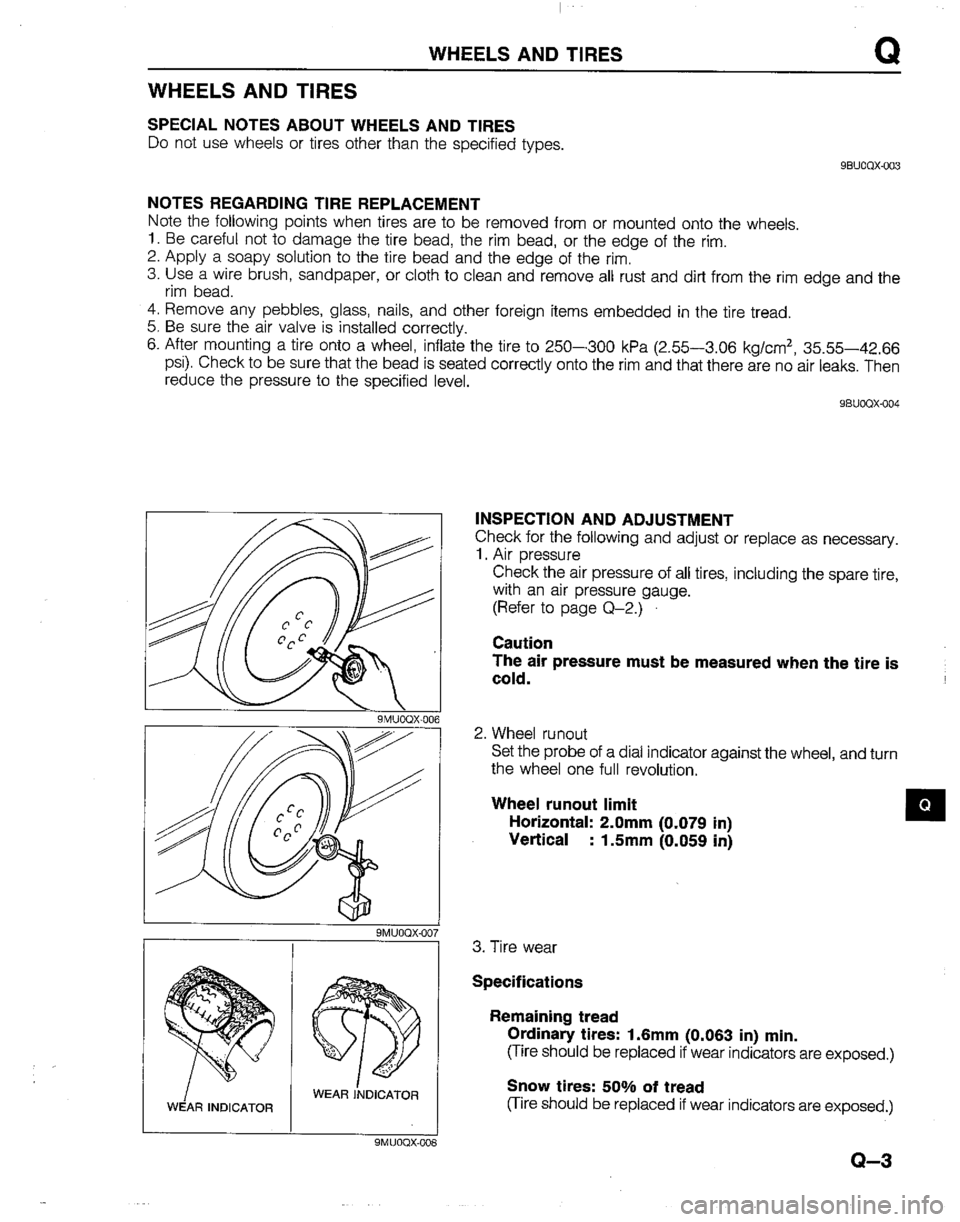 MAZDA B2600I 1992  Workshop Manual 
