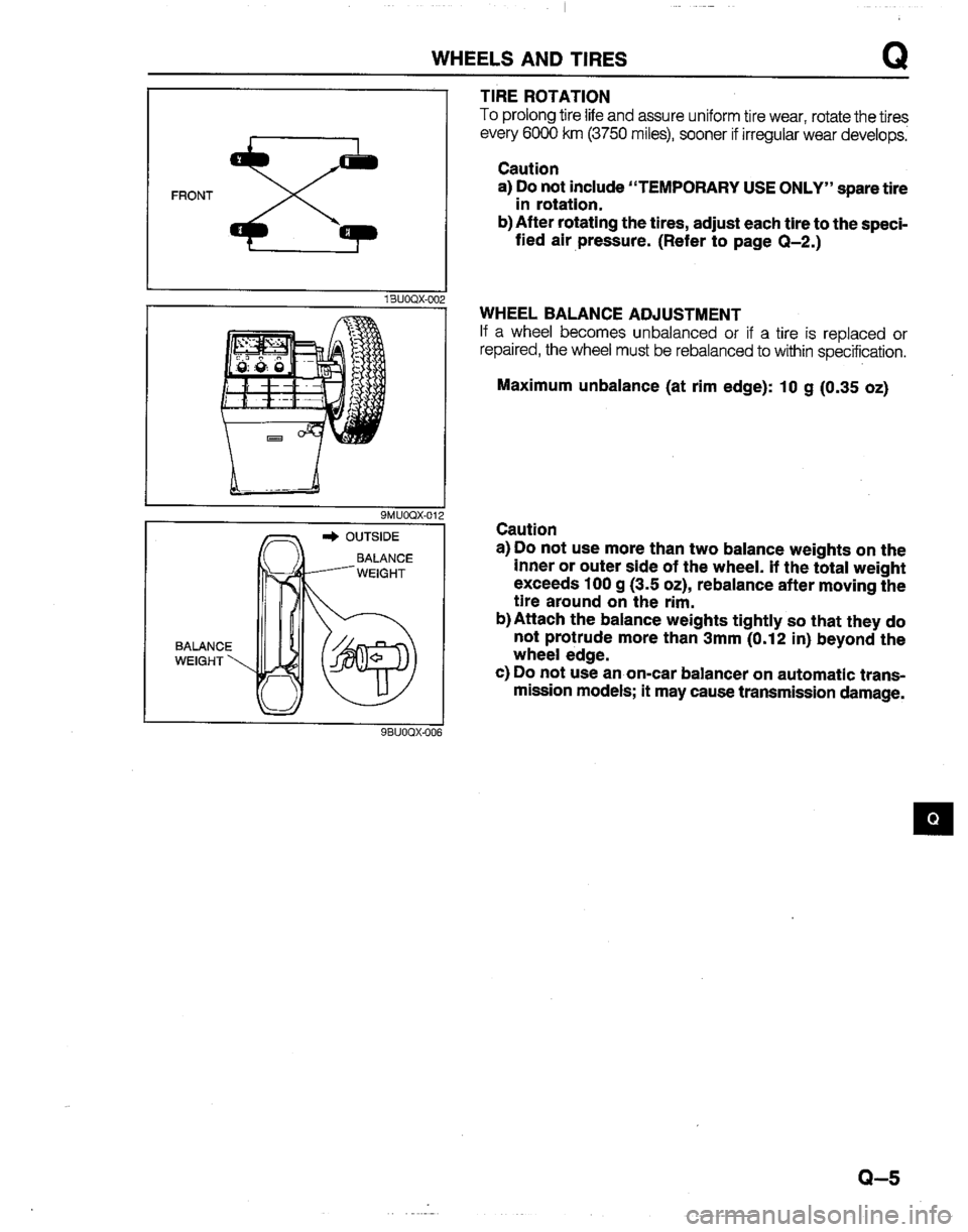 MAZDA B2600I 1992  Workshop Manual 
